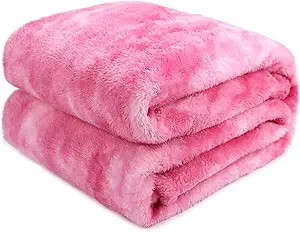 Room Decor Cute Stuff for Teen Girls, Pink Aesthetic Y2K Room Decor Blanket, Soft Fuzzy Comfy Thr... | Amazon (US)