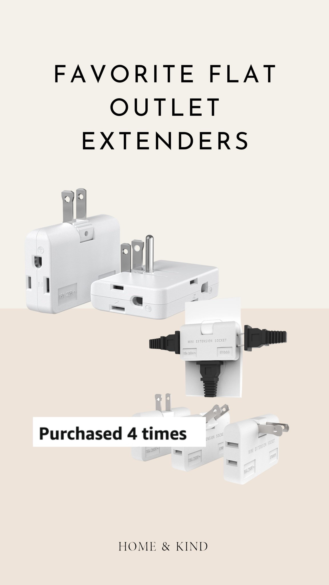 My favorite house hack— this lets you keep cords hidden because you can push furniture against the outlet! 

#LTKHome