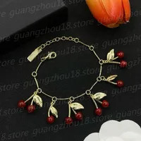 Fashion Designer Bracelets Luxury Women's Necklaces Earrings Cherry Pendant Jewelry Sets 31181 | DHGate