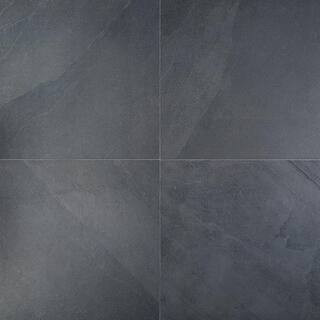 Copley Nero 24 in. x 24 in. Matte Porcelain Floor and Wall Tile (11.62 Sq. Ft. / Case) | The Home Depot
