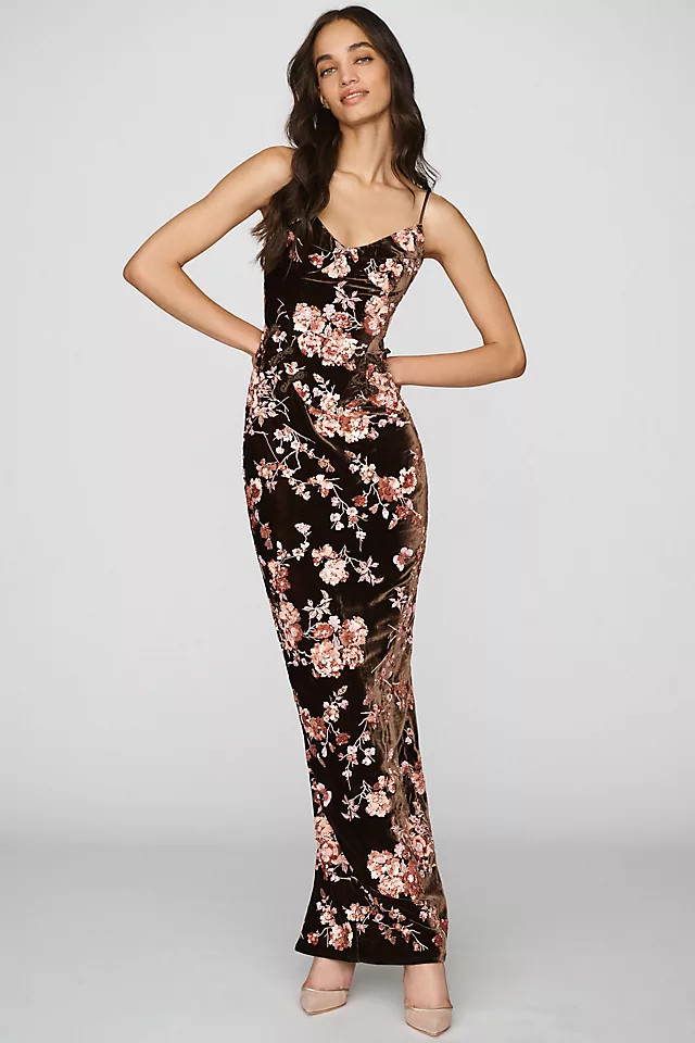 Rosella 100% Silk Embroidered Gown | Anthropologie (US)