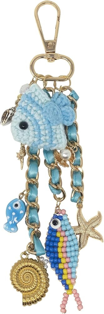 Lilly Pulitzer Nautical Charm Keychain, Blue Fish | Amazon (US)