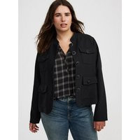 Tweed Pocket Jacket in Black | Torrid (US & Canada)