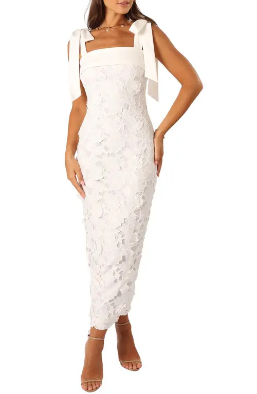 Petal & Pup Emersyn Lace Sheath Dress in White at Nordstrom, Size X-Small | Nordstrom