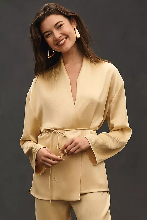 Mare Mare Tie Plissé Blazer | Anthropologie (US)