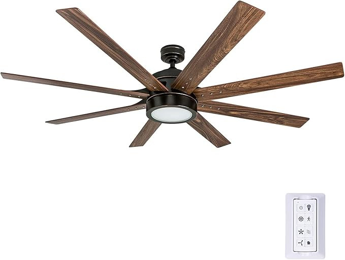 Honeywell Ceiling Fans 51473-01 Xerxes Ceiling Fan, 62, Matte Black | Amazon (US)