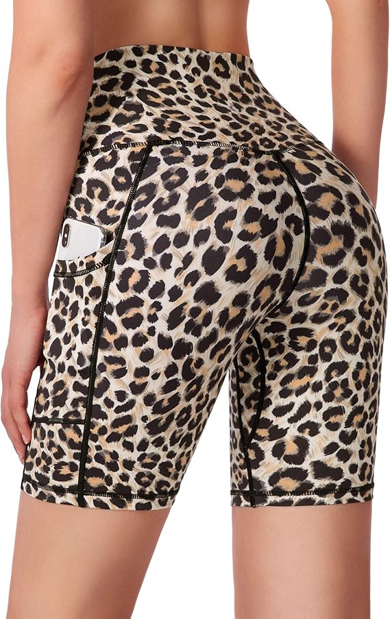 Soothfeel Women's High Waist Yoga Shorts with Side Pockets Tummy Control Running Gym Workout Bike... | Amazon (US)
