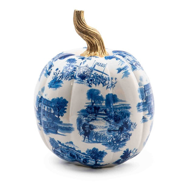 MacKenzie-Childs Royal Toile Small Pumpkin | MacKenzie-Childs
