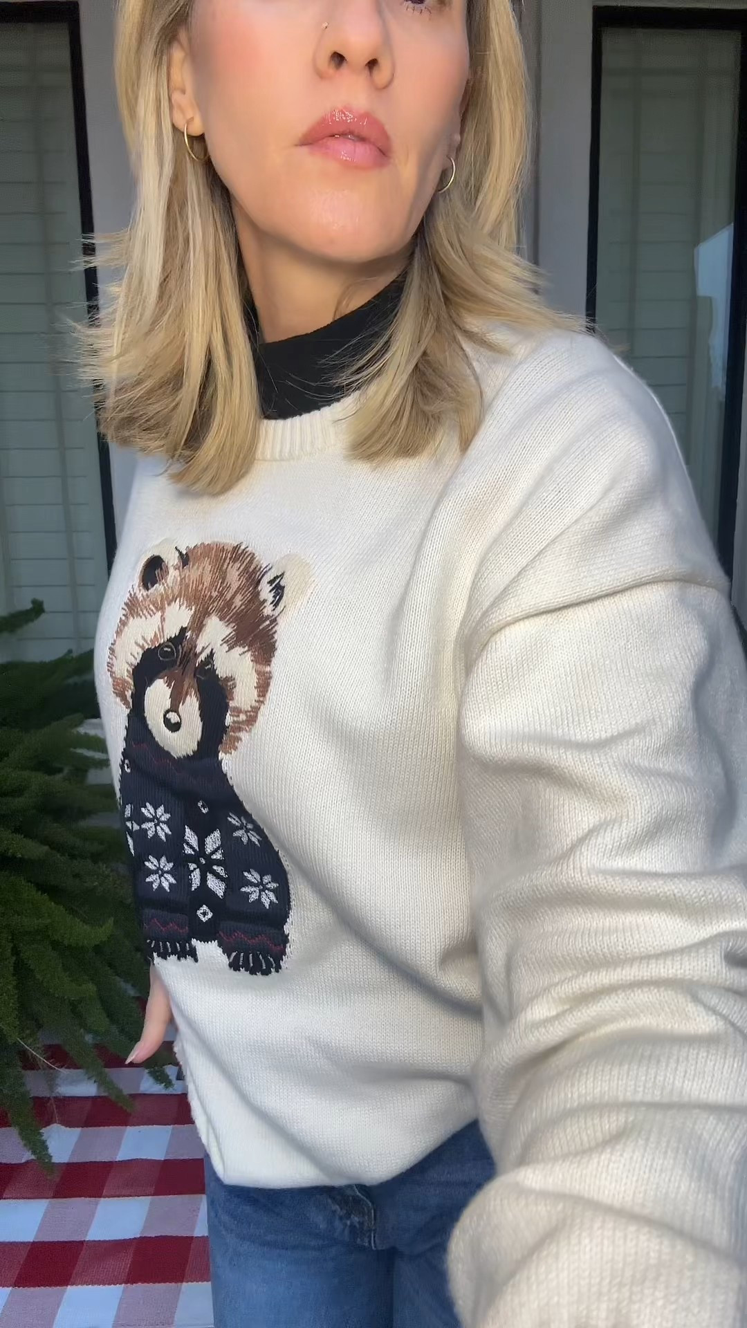 This sweater is such nice quality and I absolutely love the raccoon that is embroidered on it 

#LTKootd #LTKOver40 #LTKGiftGuide