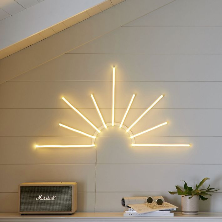 Sun Burst LED Wall Light | Pottery Barn Teen