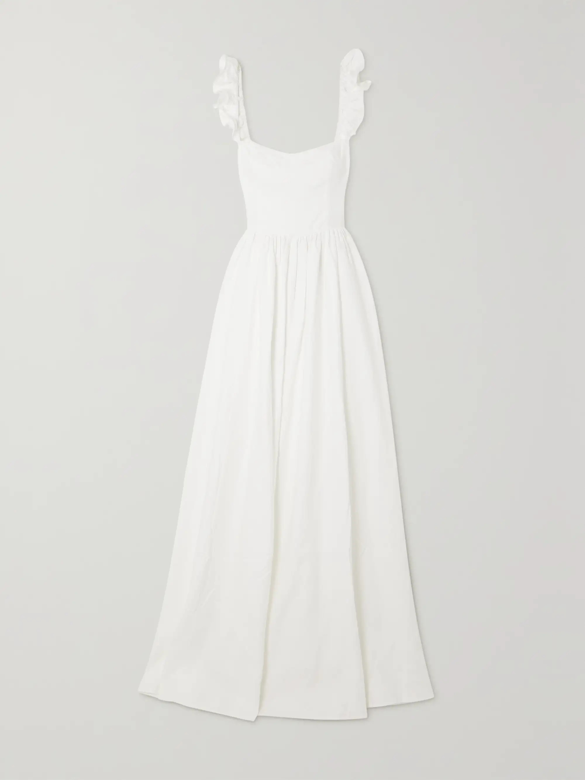 Vecchio tie-back ruffled linen maxi dress | NET-A-PORTER (US)