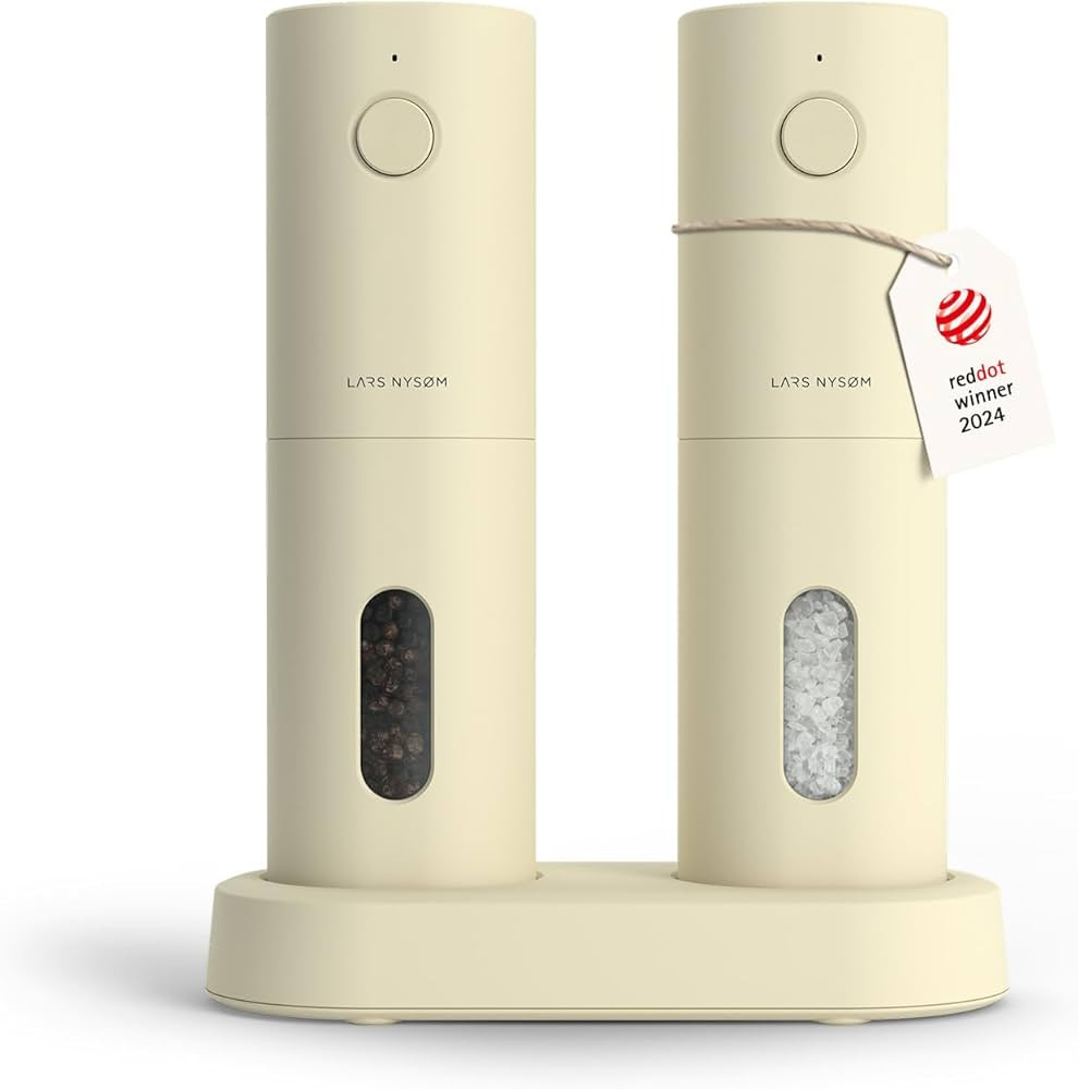 LARS NYSØM Electric Salt and Pepper Grinder Set I Automatic Salt and Pepper Mills with Adjustabl... | Amazon (US)