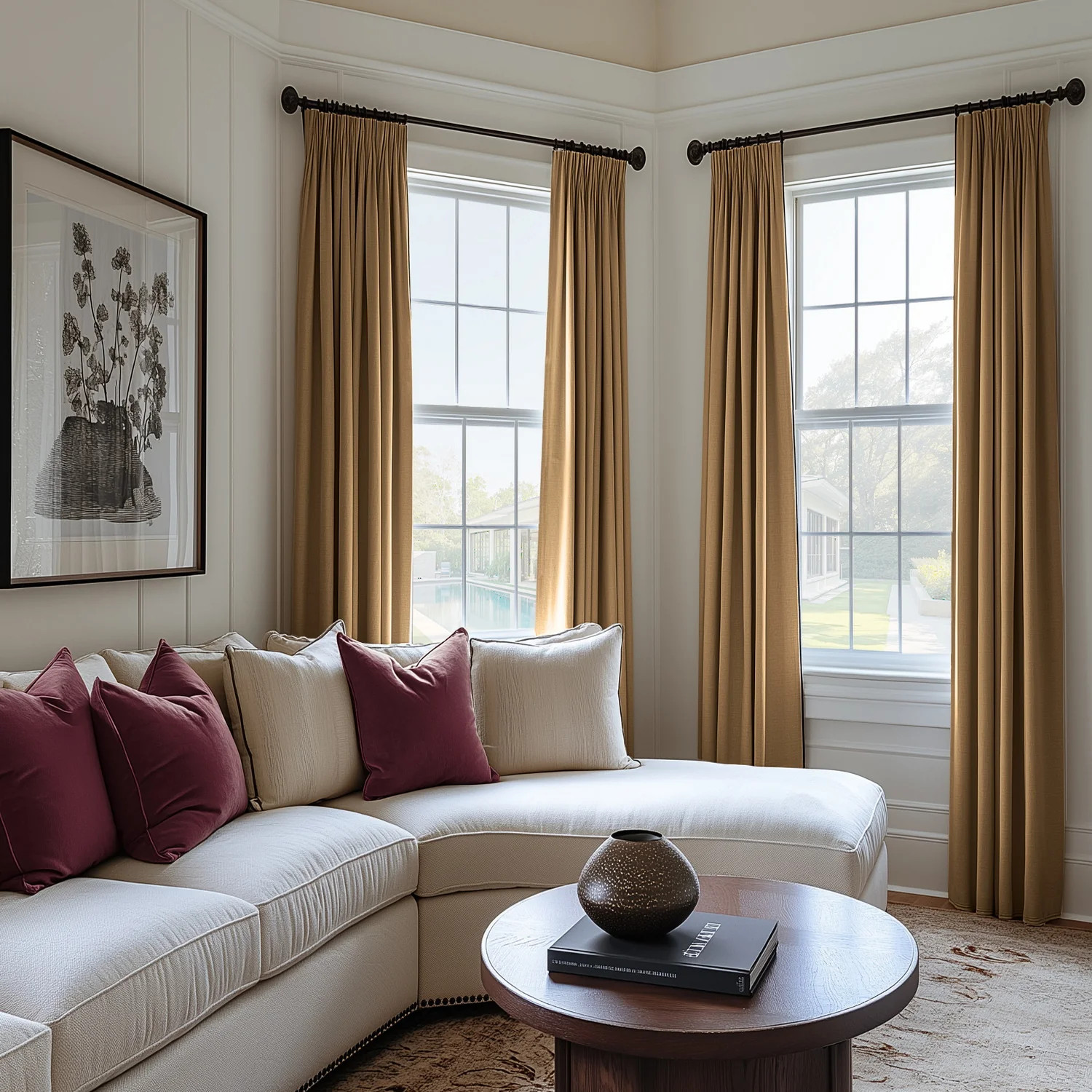 Spiced Rum Heritage Plush Velvet Custom Curtain | Half Price Drapes