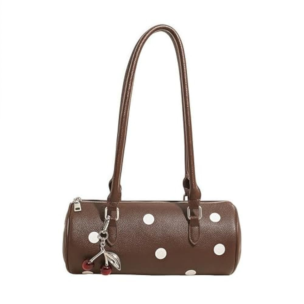 Polka Dot Cylinder Purse Crossbody Bag Handbags Round Circle Circular Bags Womens Shoulder Bag | Amazon (US)