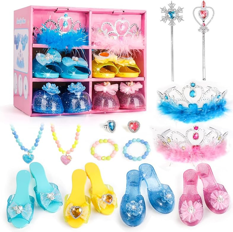 Meland Princess Dress Up Shoes - Princess Toys for Girls Age 3,4,5,6 Year Old for Birthday Christ... | Amazon (US)