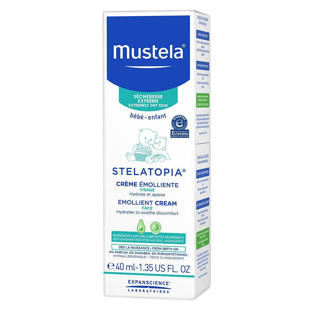 Mustela Stelatopia Emollient Baby Face Cream for Eczema Prone Skin Fragrance Free - 1.35 fl oz | Target
