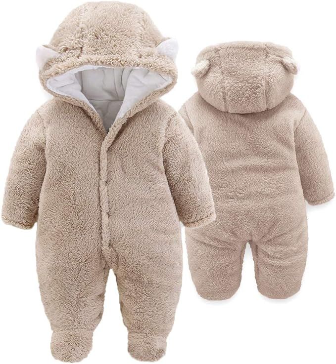 XMWEALTHY Unisex Baby Clothes Winter Coats Cute Newborn Infant Jumpsuit Snowsuit Bodysuits Regist... | Amazon (US)