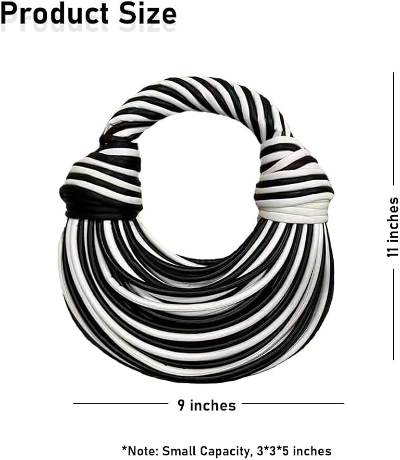 Hand-Woven Bread Women's Clutch Top Handle Satchel Shoulder Crossbody Creative Knotted Noodles Ha... | Amazon (US)