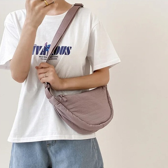 NWOT Round Nylon Mini Bag in Purple Yam | Poshmark