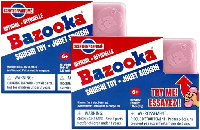 Bazooka Scented Squishi Toy, 2 Pack \u2013 Official Bubblegum Squishy Stress Toy, Soft Slow-Rise ... | Amazon (US)