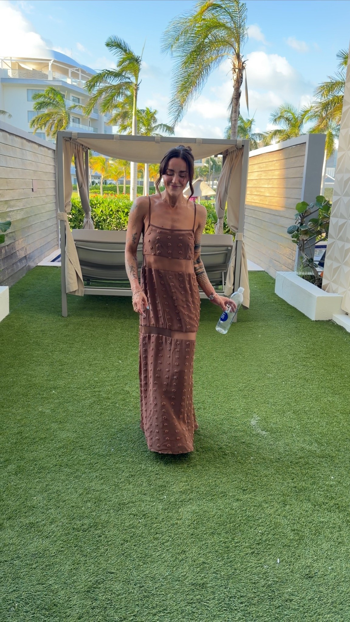 ￼ Dress is extra small and fits true to size ￼
Travel outfit resort wear 

#LTKmomlife #LTKSwim #LTKTravel