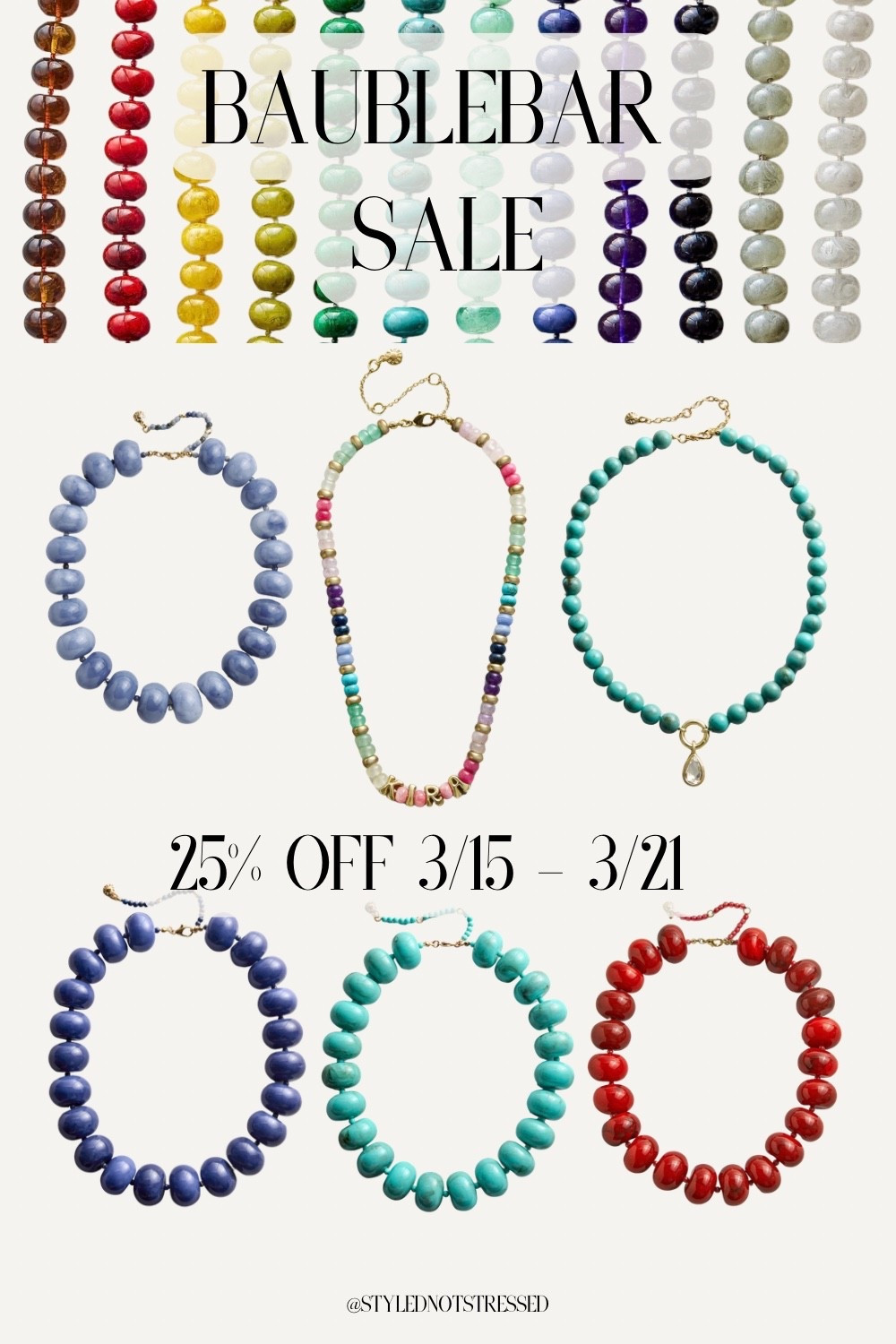 Spring trend alert: chunky colorful jewelry 🌈
BaubleBar is having a sale and these statement necklaces are such an easy way to elevate a simple outfit. Linking my favorites.

#ltkstyle #ltkaccessories #springstyle #baublebar #statementjewelry #springtrends #chunkyjewelry #statementnecklace #beadnecklace #colorfuljewelry #spring #colorfuljewelry #springaccessories #springfashion #sale #salealert

#LTKSaleAlert #LTKSeasonal