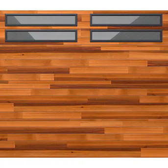 Wayne Dalton 8300 8-ft x 7-ft 12.12 R-Value Insulated Cedar Single Garage Door with Windows | Lowe's