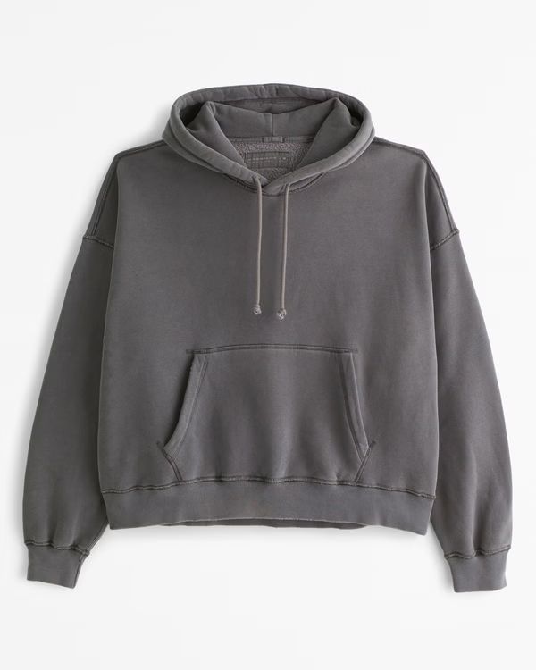 Essential Cropped Popover Hoodie | Abercrombie & Fitch (US)