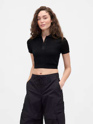 Gap × BÉIS Seamless Crop Polo Shirt | Gap (US)