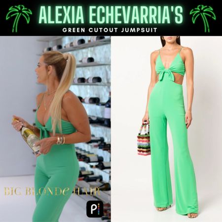 Going Green // Get Details On Alexia Echevarria’s Green Cutout Jumpsuit With The Link In Our Bio #RHOM #AlexiaEchevarria 