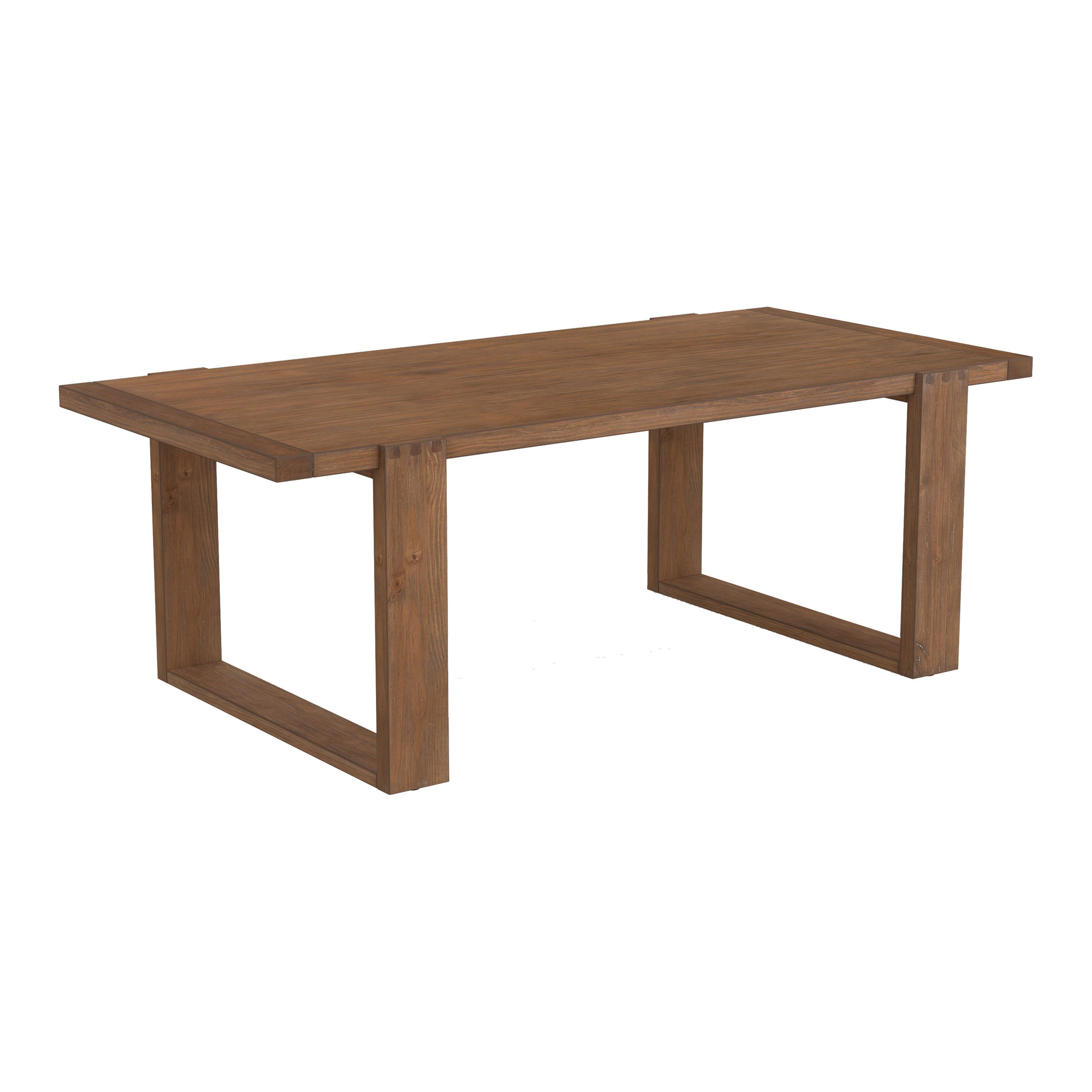 Longmount Antique Cappuccino Pine Wood U Base Dining Table | World Market