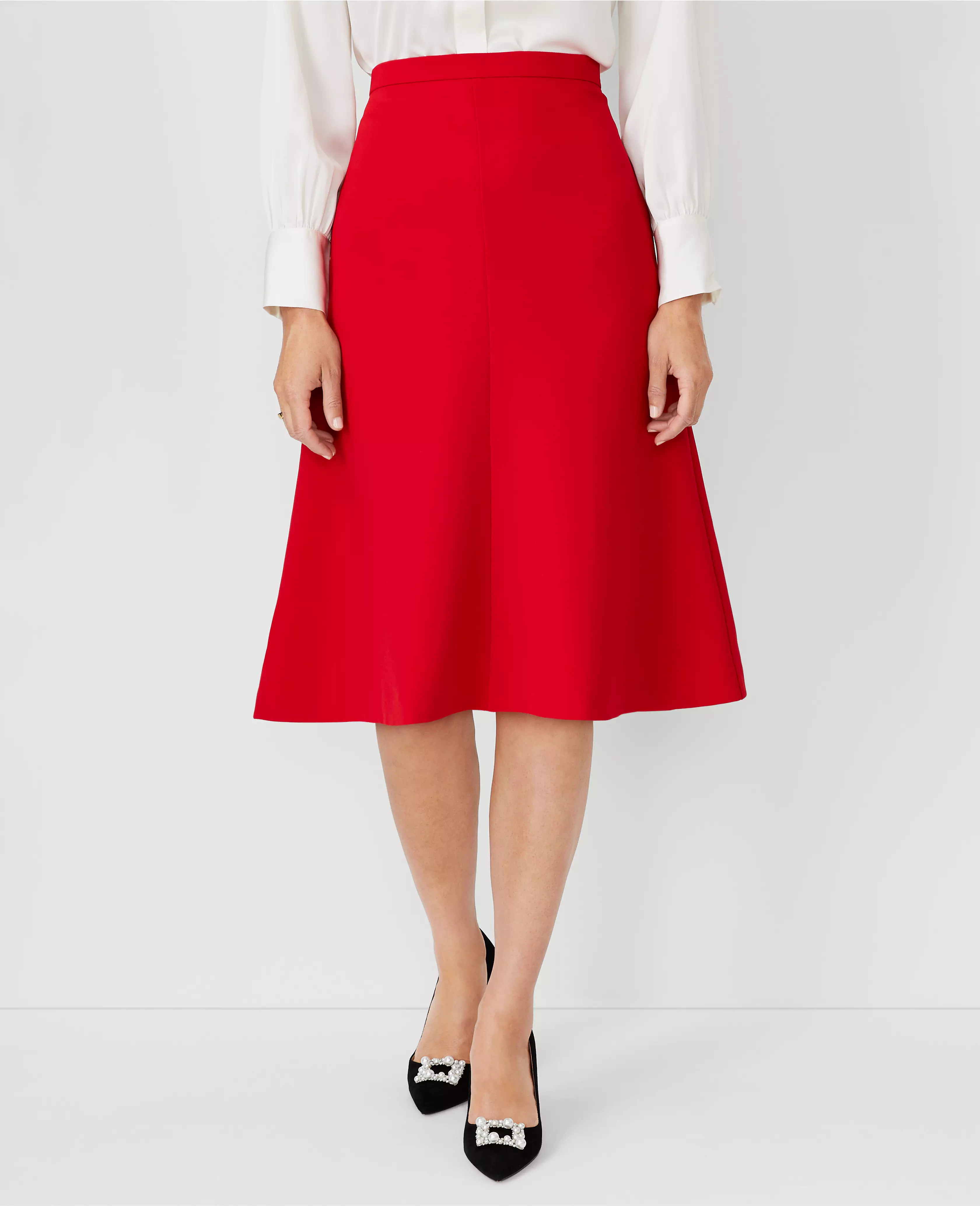 The Flare Skirt in Fluid Crepe | Ann Taylor (US)