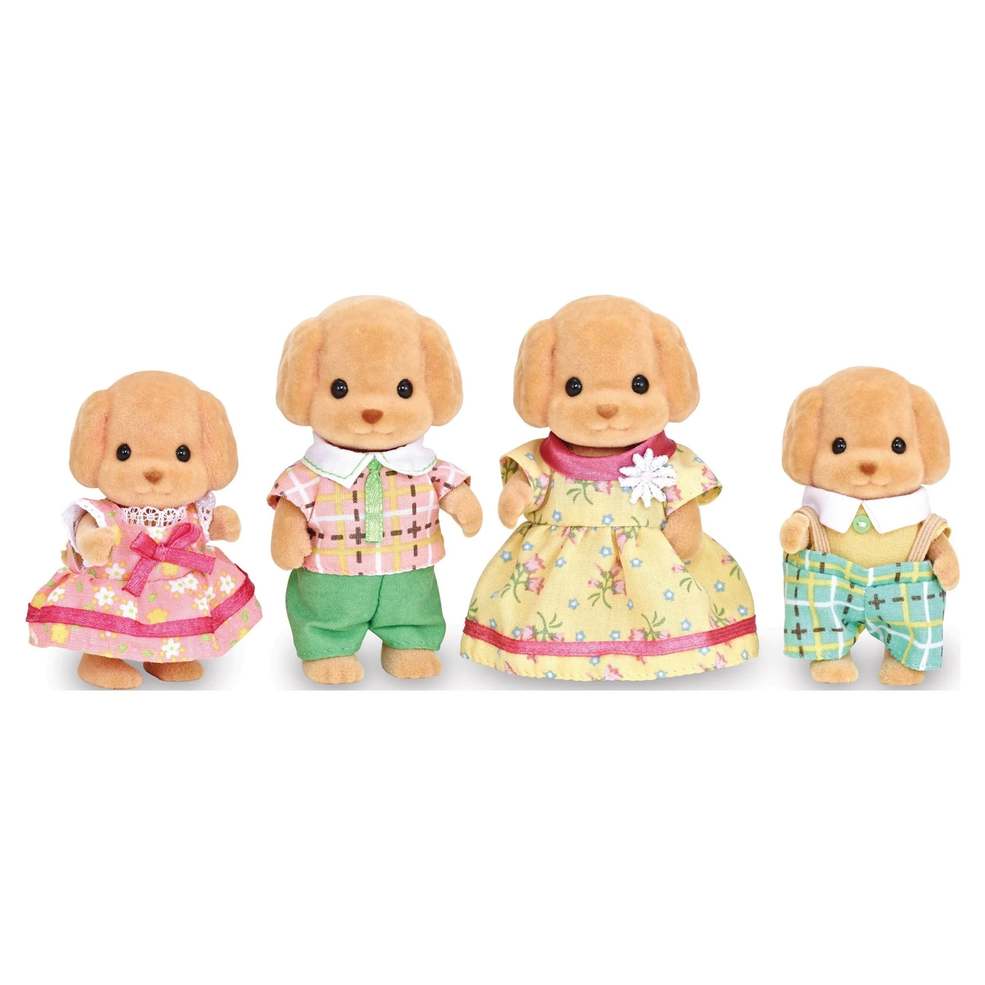 Calico Critters Toy Poodle Family, Set of 4 Collectible Doll Figures | Walmart (US)