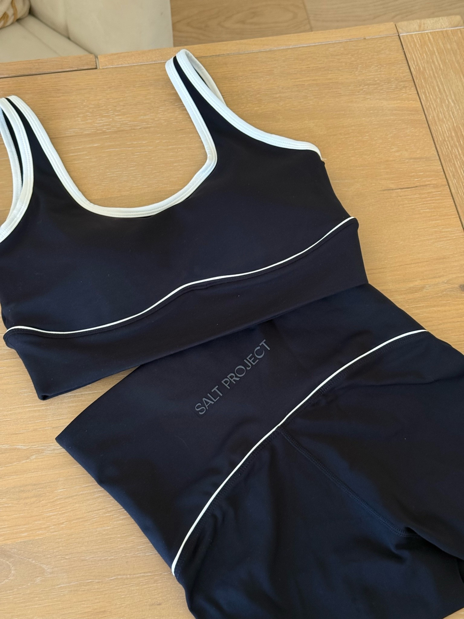 New active set from salt project! I wear a size small in this brand 

Black biker shorts 
Piped active set

#LTKmorningroutine #LTKdayinmylife #LTKActive