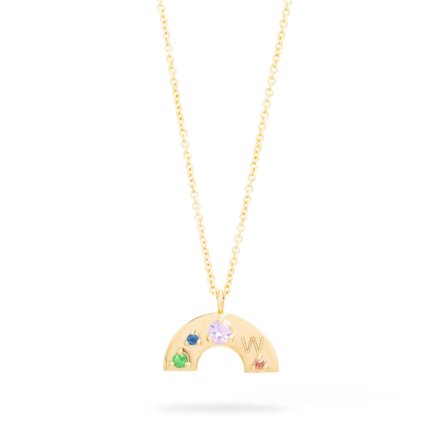 Personalized Rainbow Gemstone Necklace | Stone & Strand