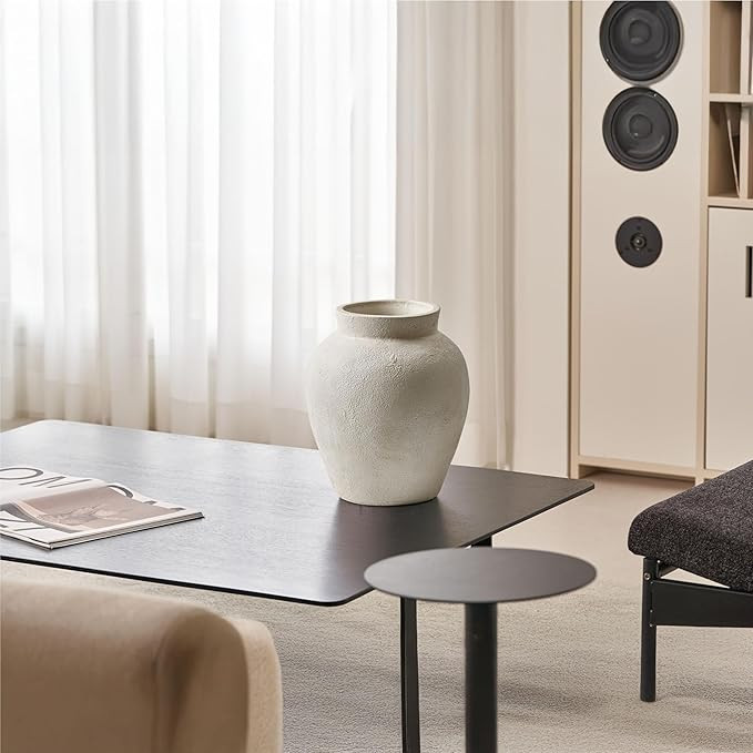 LB2 White Ceramic Large Vase, 11.2" Tall Zen Style Vase, Terra Cotta Pitcher, Distressed Farmhous... | Amazon (US)