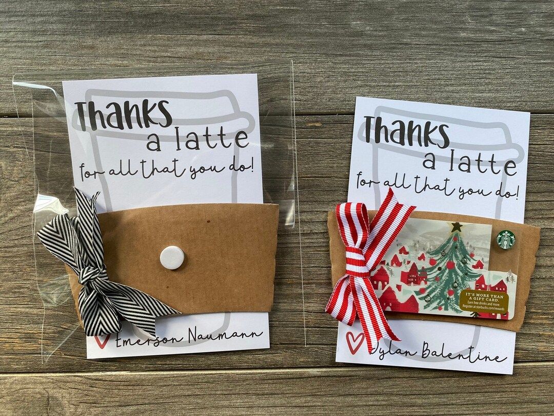 Thanks a Latte for All That You Do Gift Card Holder Card for - Etsy | Etsy (US)