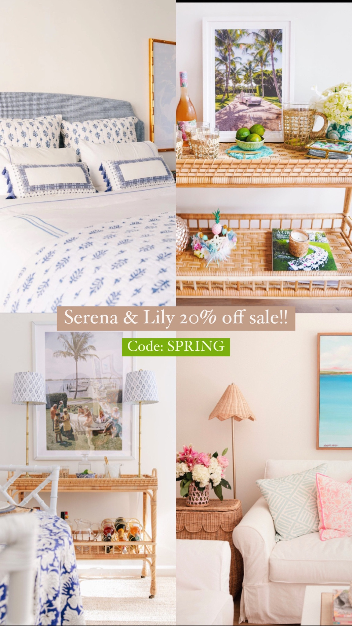 Serena & Lily 4th of July sale! 🌱 #SerenaandLily #homedecor #apartmentdecor 

#LTKsalealert #LTKhome #LTKunder100