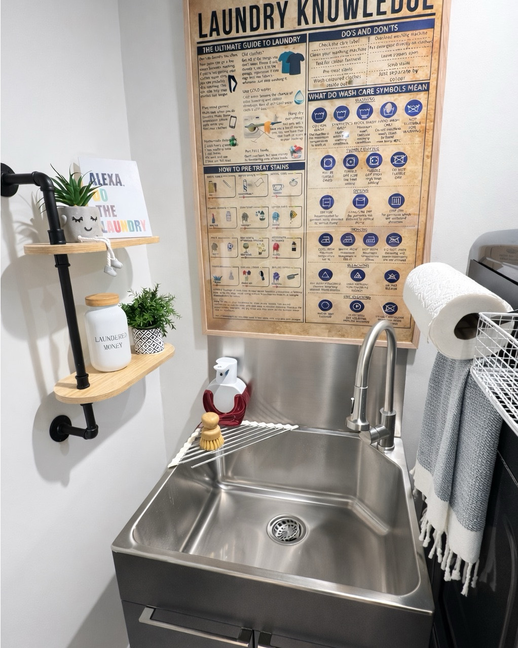 Utility sink organization and decor 🖤 I love these finds!! #utilitysink #utilitysinkorganization #utilitysinkdecor

#LTKxMadewell #LTKHome #LTKmomlife