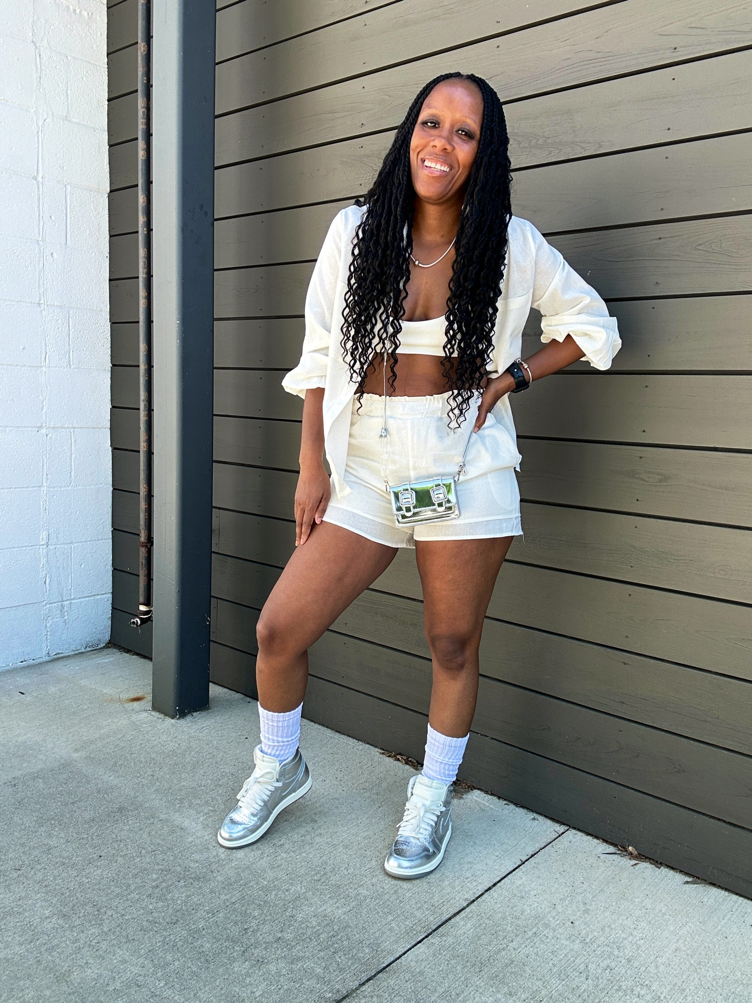 Summer outfit idea, white outfit, beach outfit
I’m wearing a size small in this matching set and cami crop top. I styled this outfit with a silver mini crossbody bag and chrome Jordan 1

#LTKSeasonal #LTKStyleTip #LTKShoeCrush