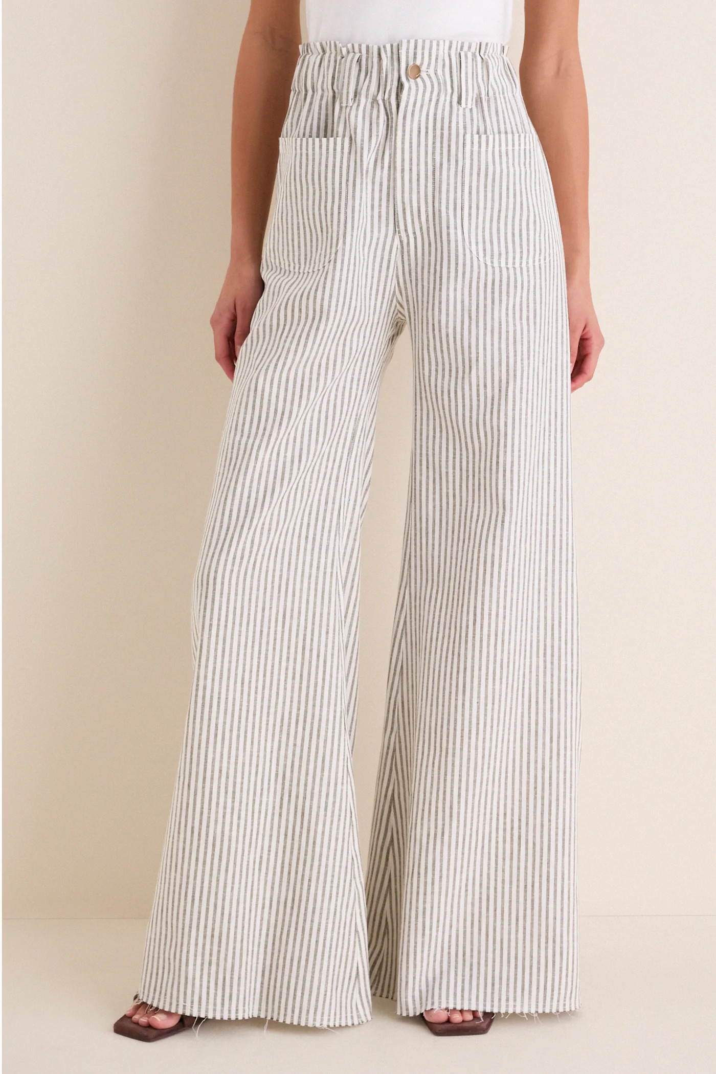 Juniper Stripe Linen Tulip Wide Leg Pant | Tuckernuck (US)