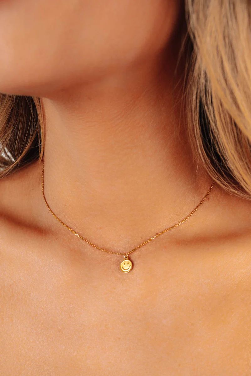 Golden Smiles Necklace - Gold | The Impeccable Pig