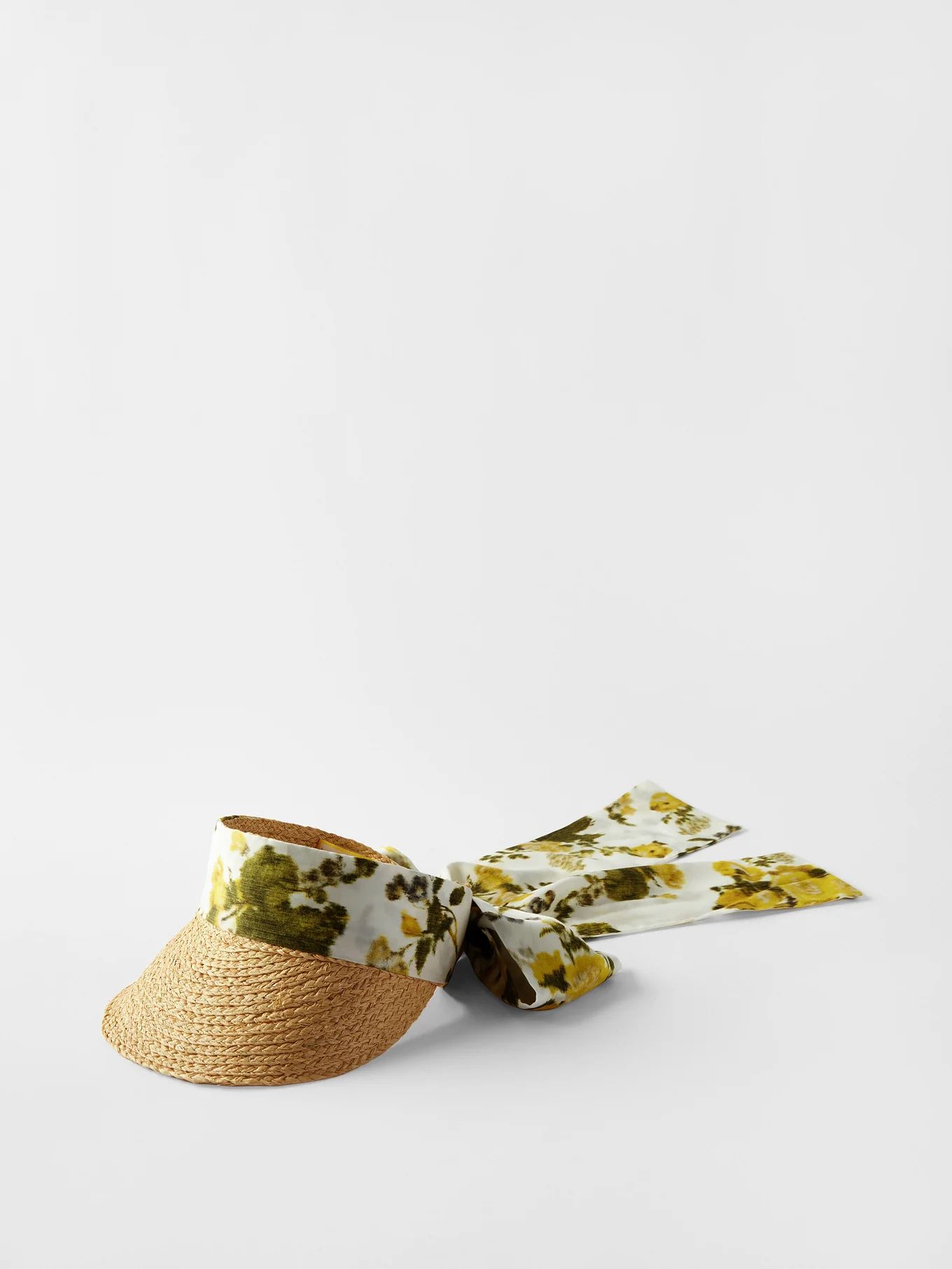 Vacation floral-print cotton and raffia visor | Matches (UK)