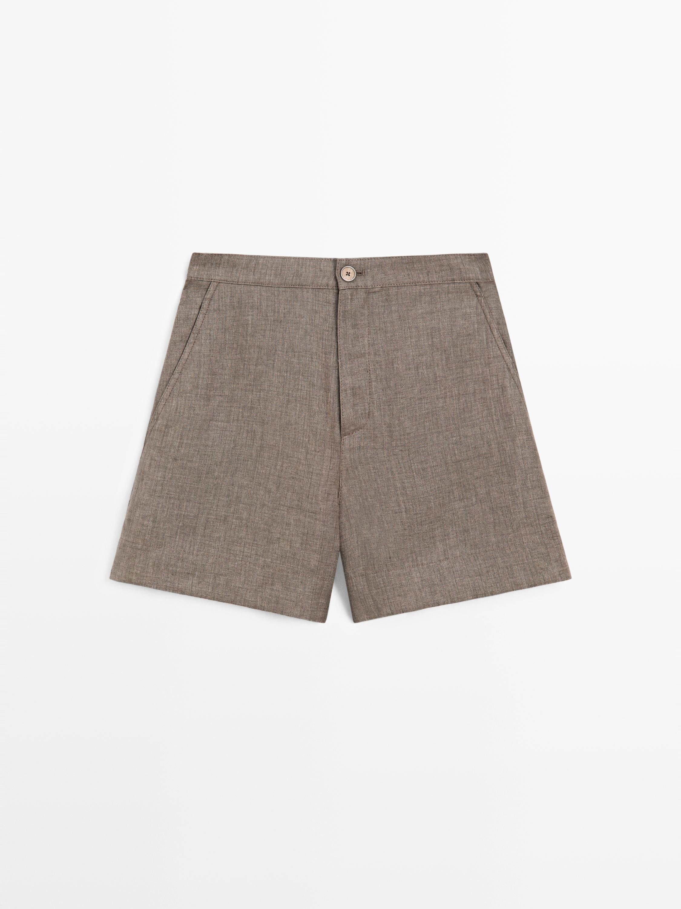 Short linen Bermuda shorts | Massimo Dutti US