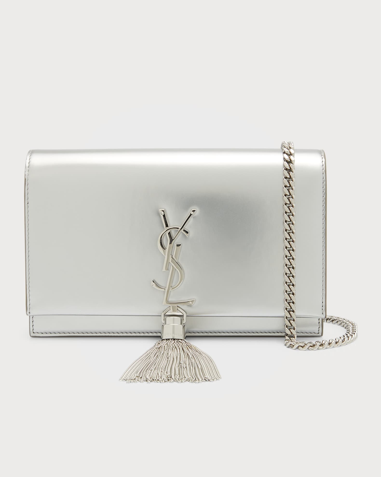 Kate Metallic Leather Wallet on Chain | Neiman Marcus