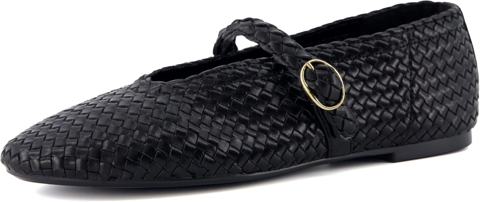 CUSHIONAIRE Women's Bistro Woven Mary Jane Flat +Memory Foam, Wide Widths Available | Amazon (US)