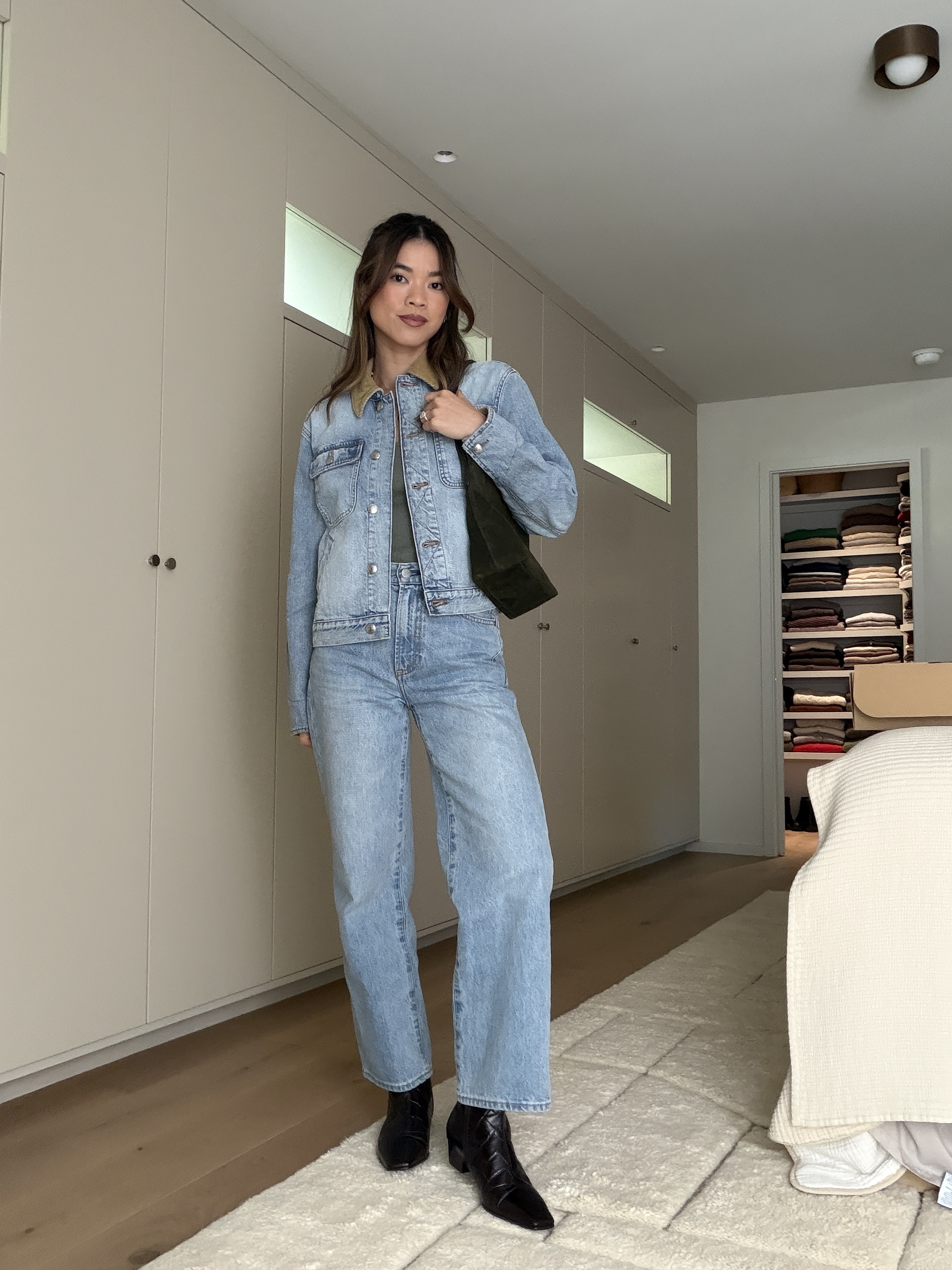 I love this @Madewell jean jacket for fall!

Sizing info:
-Madewell Denim Rancher Jacket (Size XS in greenwich washRigid)
-Abercrombie Bra-Free 3/4 Sleeve Pointelle Cardigan Tank Set (Size XS in Olive Grey)
-Aritzia Denim Forum The Farrah Hi-Rise Wide Ankle Jean (Size 23 in 7 Yrs Bleu Taboo)

Petite style, petite fashion, mom outfit, mom style, petite pants, petite outfit ideas, petite outfits, best pants for petite, petite denim, vacation outfits, fall outfits, fall style, fall trends, fall looks fall outfit ideas, fall outfits, fall outfit of the day, fall lookbook, madewell outfit, Madewell for petite, leather boots, fall boots, denim jacket

#LTKootd #LTKSeasonal #LTKPetite