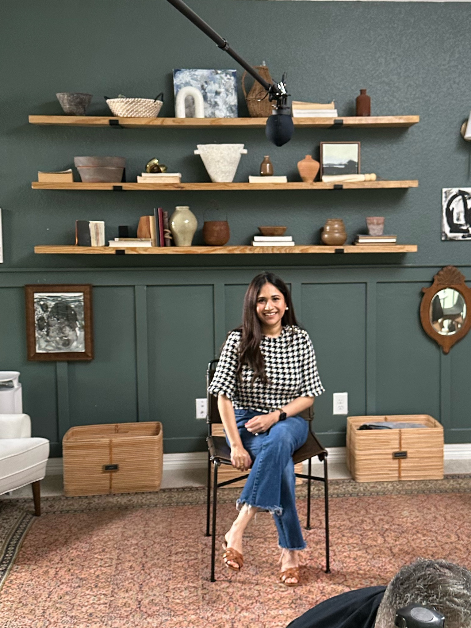 Interview time for Problem Spaces on Magnolia Network! Houndstooth top and indigo raw edge jeans 

#LTKstyletip #LTKsalealert #LTKfit