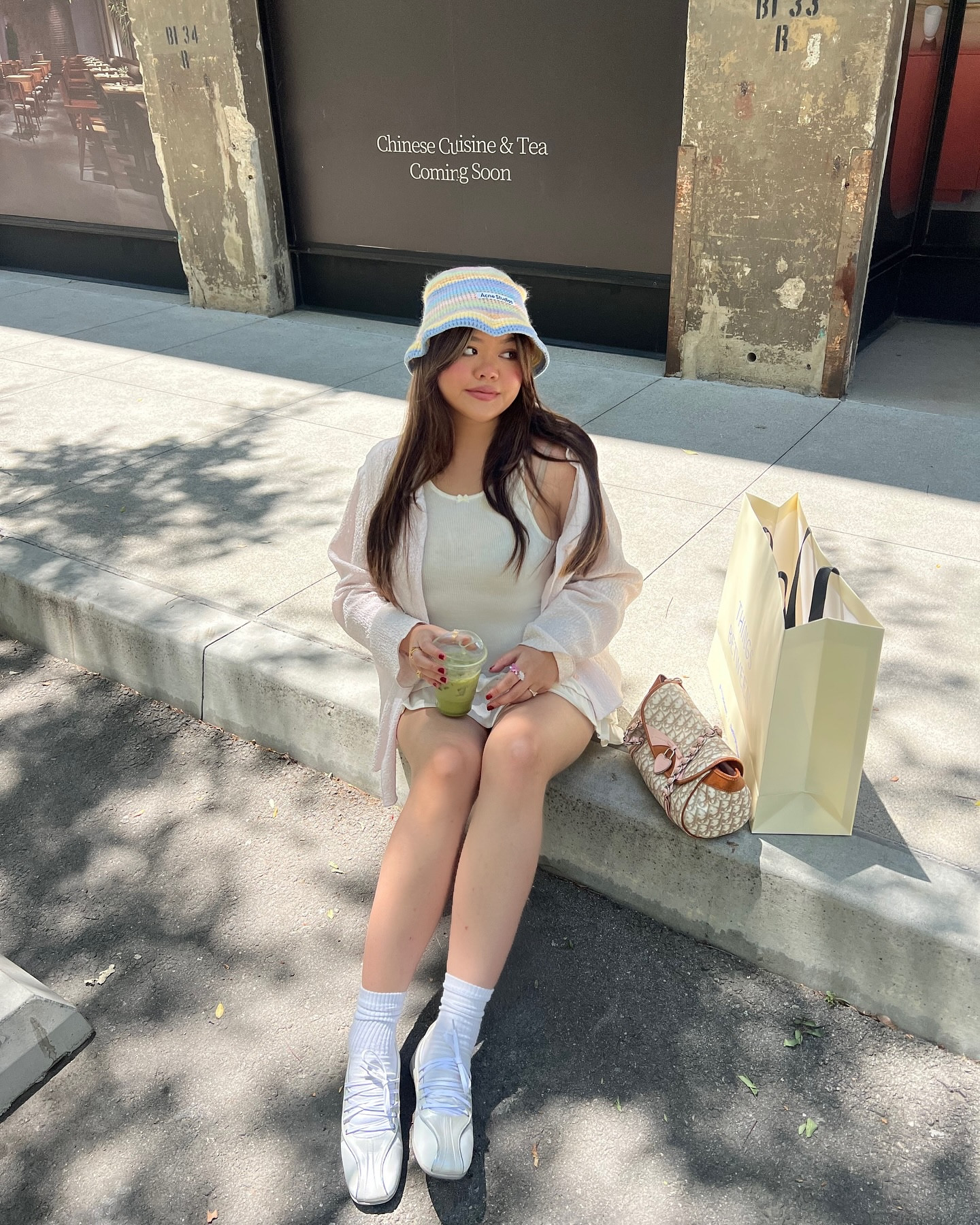 it was 100 degrees out but at least the lighting was good 🙂‍↔️

Her cheeks flushed like ripening strawberries, soft pastels fluttering in the breeze under the first real sun of the season~