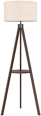 LEPOWER Tripod Floor Lamp, Mid Century Standing Lamp with Shelf, Modern Design Wood Floor Lamps f... | Amazon (US)